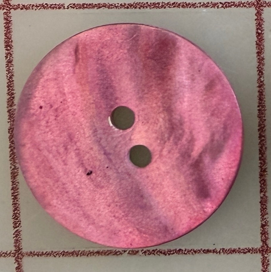 Natural Dyed Shell Buttons - Carnation, Cobalt, Ruby, Celery