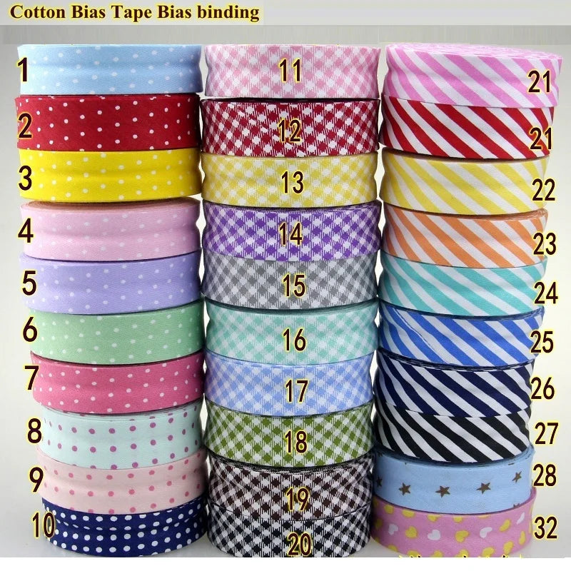 3/4" (20mm) Wide Single Fold Cotton Bias Tape