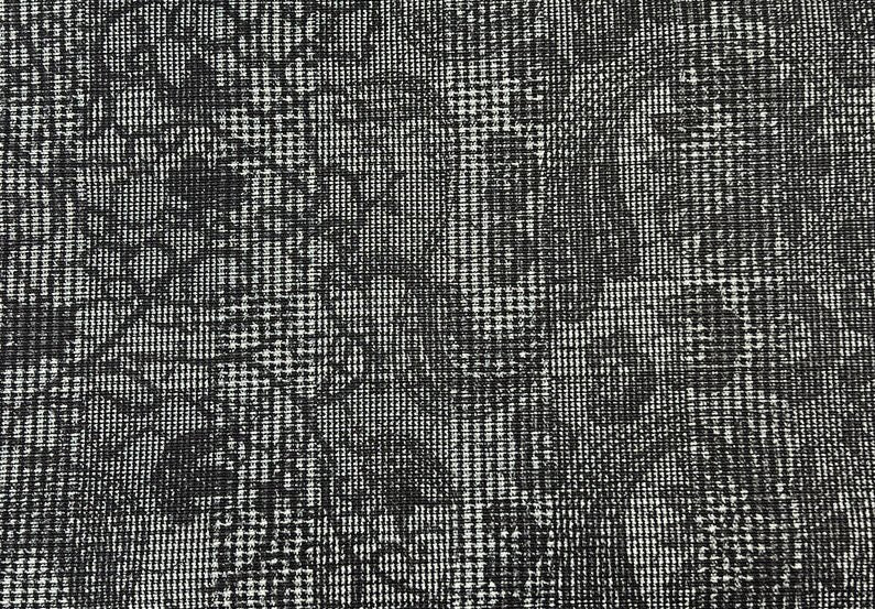 100% Cotton Canvas - Multi Layer Print - Blacks & Grays