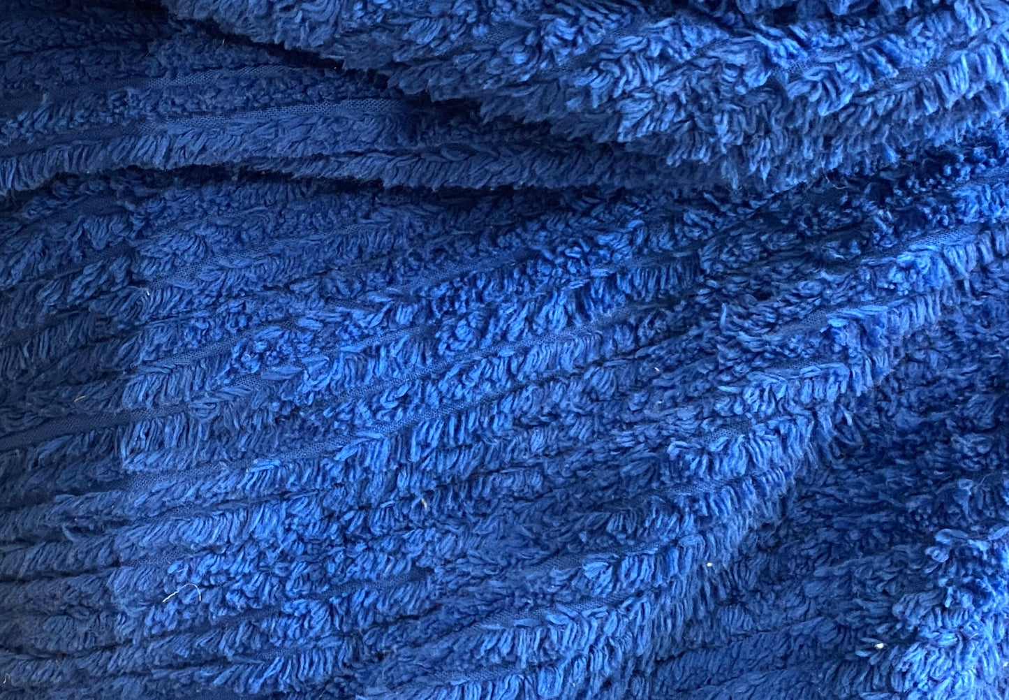 Copy of 100% Cotton Chenille Stripe - Royal Blue