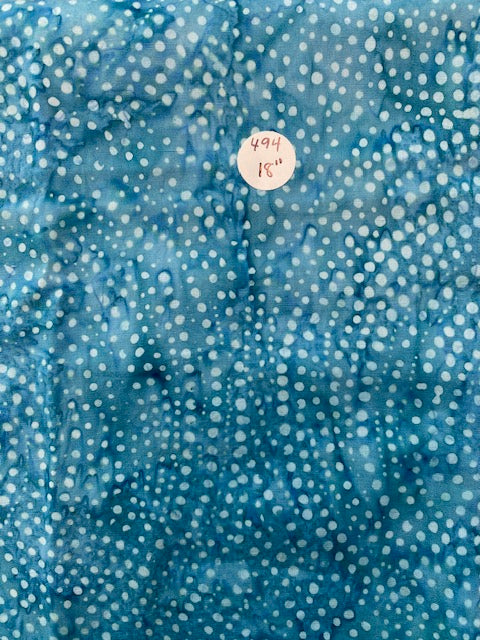 Cotton Batik Remnant "Pond Ripples" 18" #494