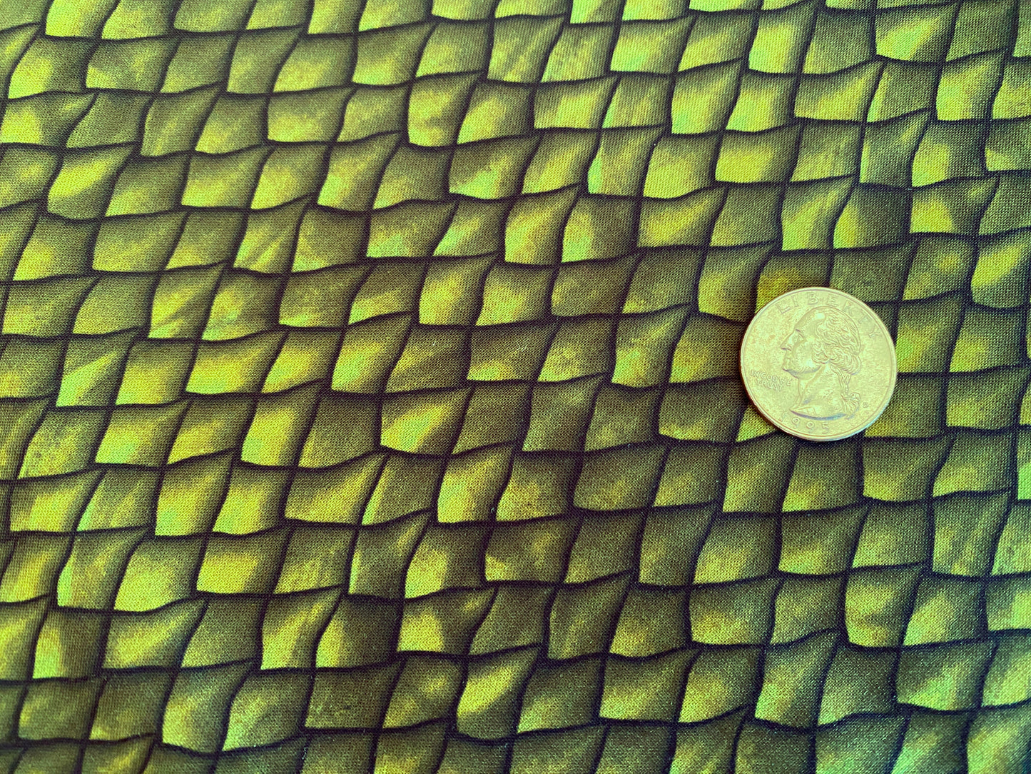 100% Cotton - Quilting Weight -  Dragon Scales - Green