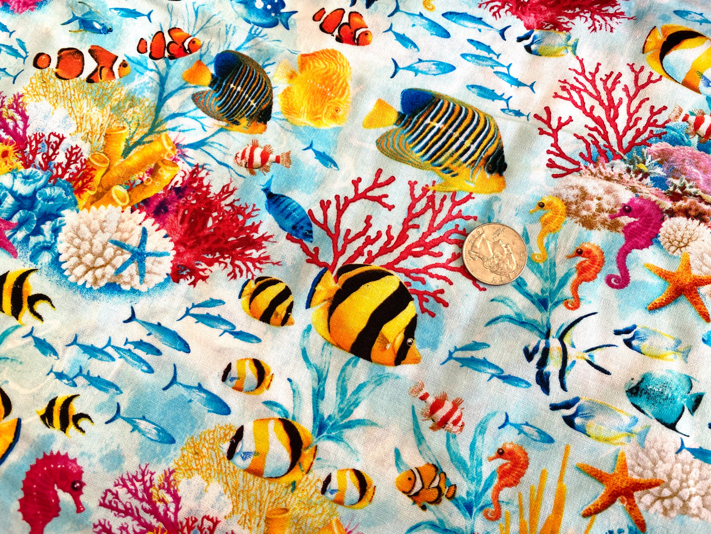 100% Cotton - Quilting Weight -  Sea Life