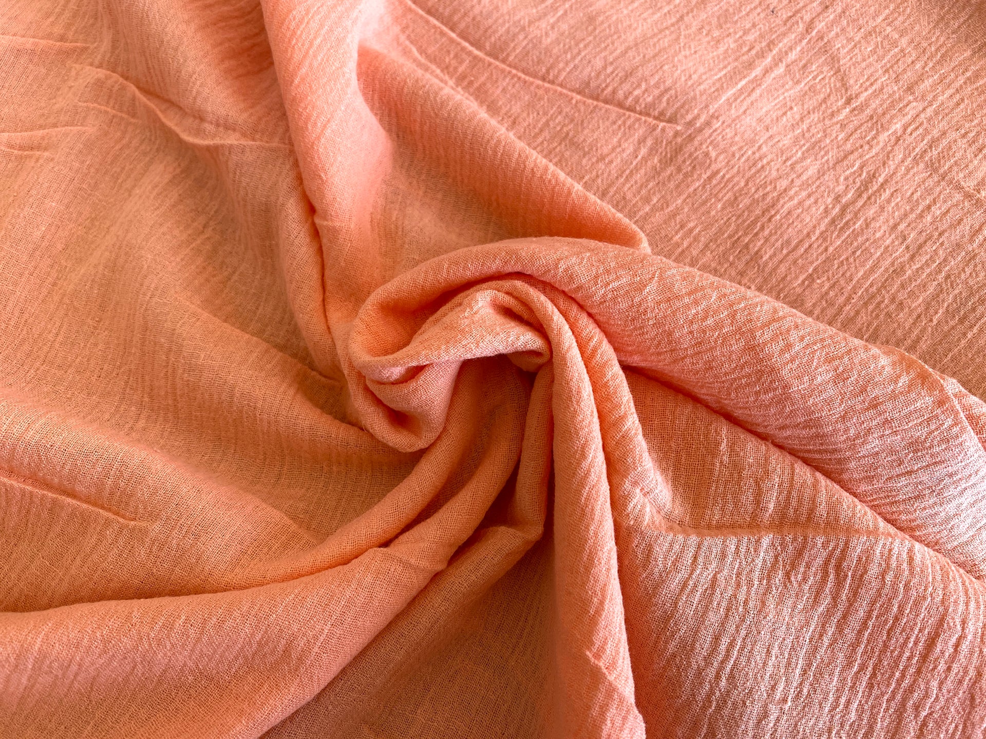 100% Cotton Bubble Gauze - Peach Flamingo