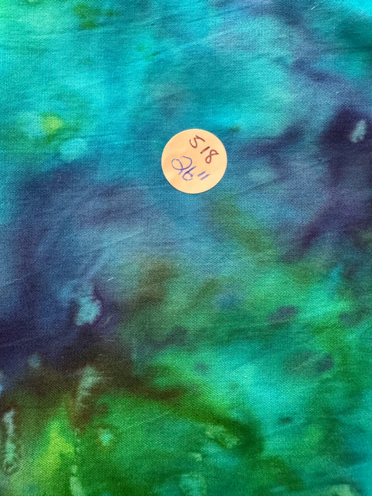 Remnant Cotton Batik "Peacock Soup" 26" #518