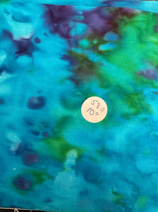 Remnant Cotton Batik 10" "Peacock Soup" #580
