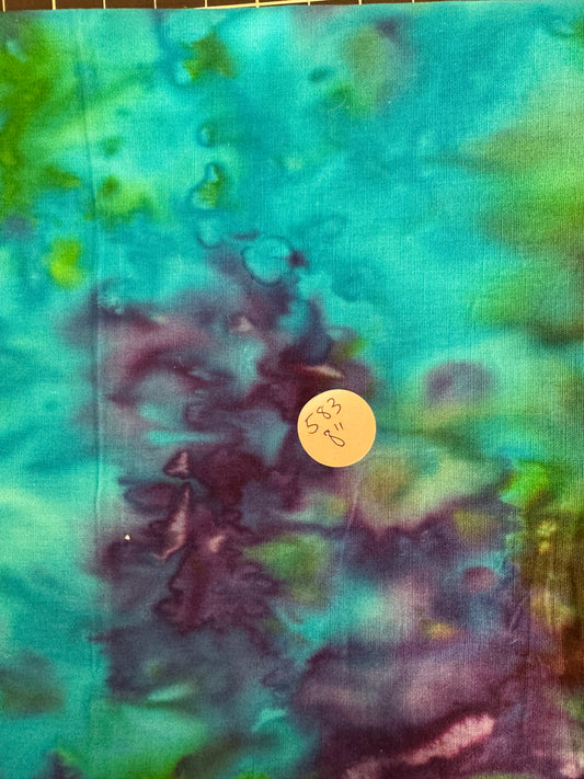 Remnant Cotton Batik 8" "Peacock Soup" #583