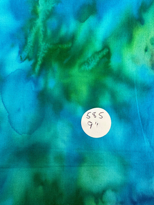 Remnant Cotton Batik 9" "Peacock Soup" #585