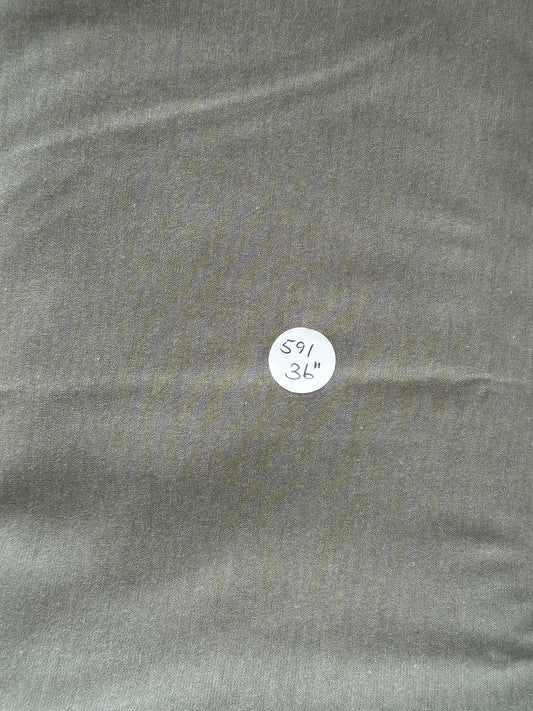 Remnant - Organic Cotton Soy Spandex Jersey- Olive Green 36"  #591