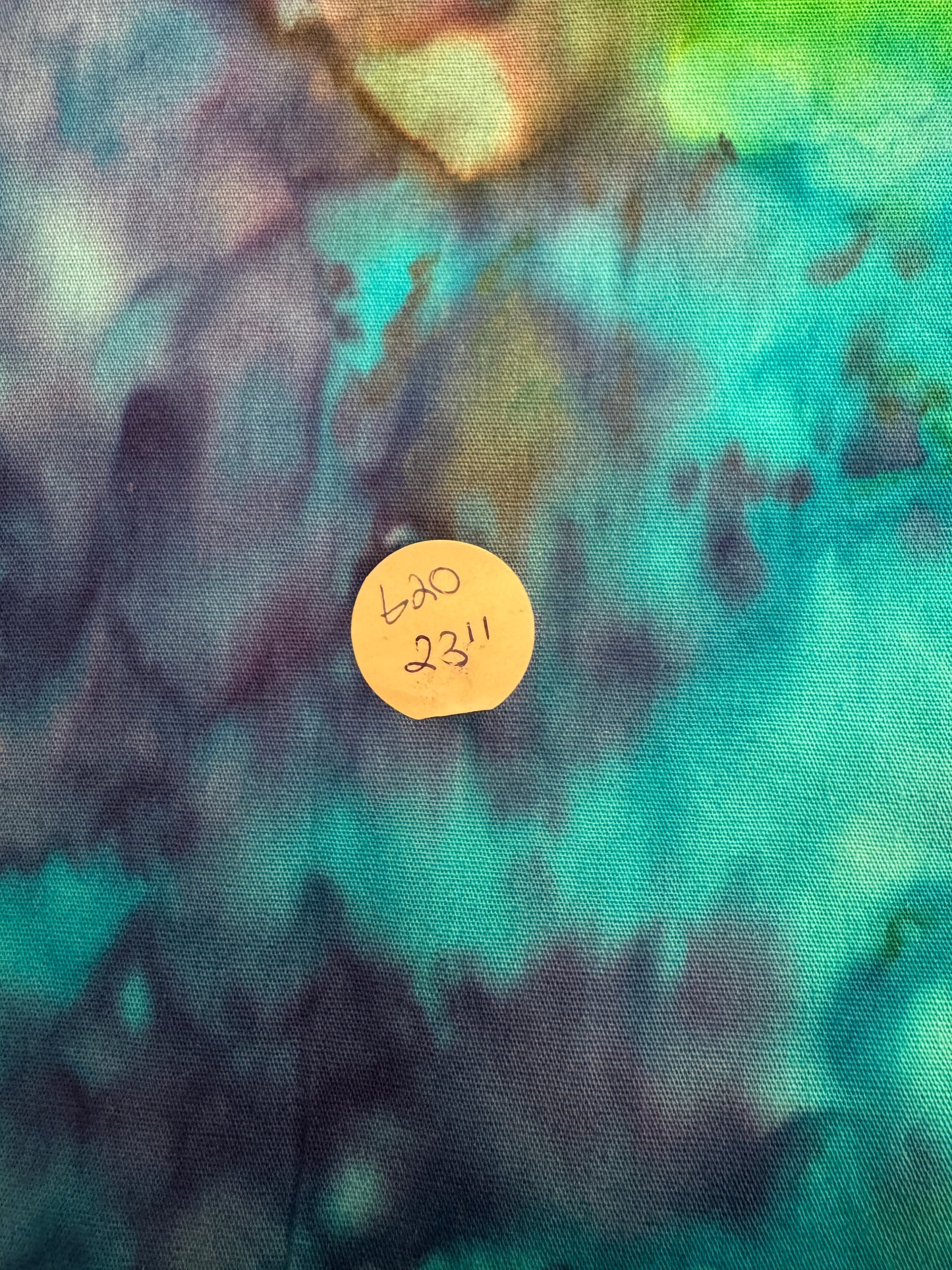 Remnant -Cotton Batik Peacock Soup- 23"  #620