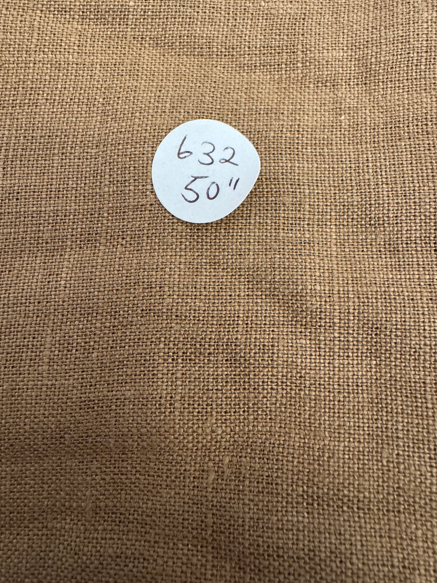 Remnant- 100% Linen- Hazelnut   50" -60"wide-  #632