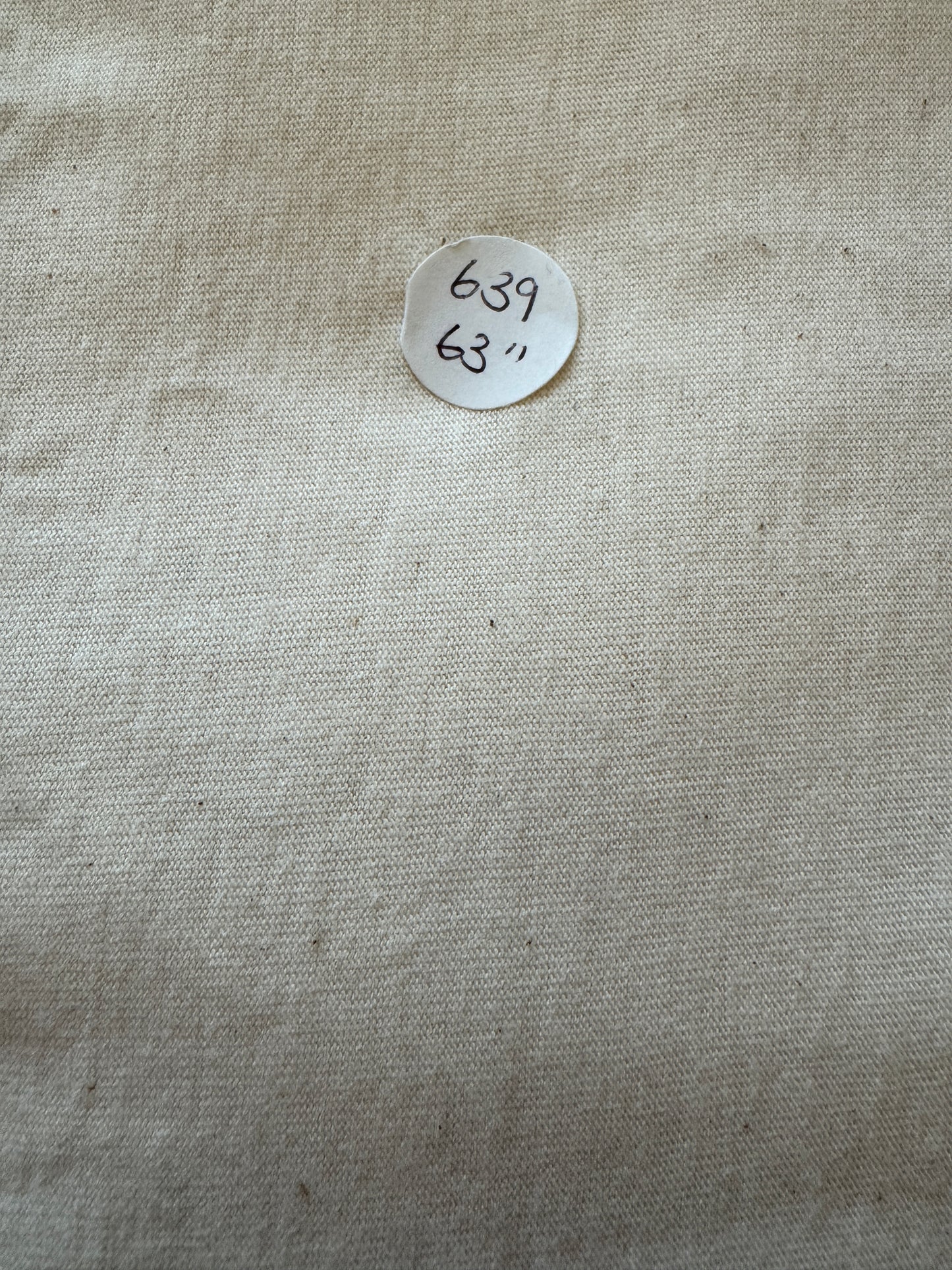 Remnant-    Organic Cotton Jersey 4oz- Natural Undyed-63" #639