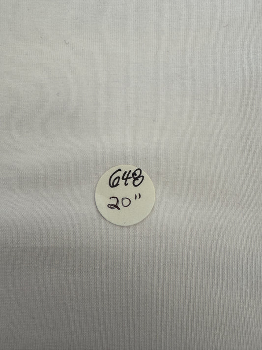 Remnant -Bargain Cotton Jersey- White - 20"- #648