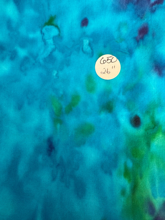 Remnant- Cotton Batik - "Peacock Soup" - 26"  #650