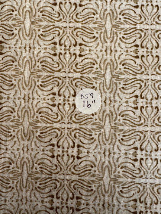 Remnant- Quilting Cotton "Mirror Mirror"- 16"-  #659