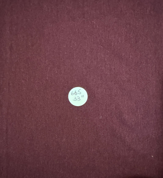 Remnant- Organic Interlock Cotton Hemp - "Garnet" - 33"  #665