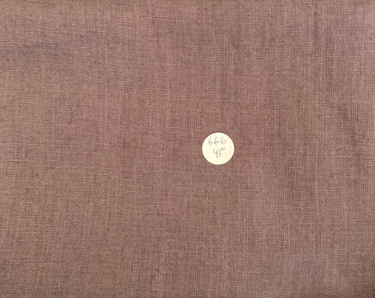 Remnant - 100% Linen - Soft Wash Finish - 5.3oz - "Cocoa Mauve"- 41"  #666