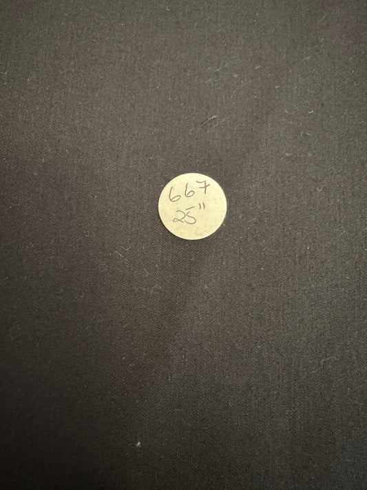 Remnant- 97/3 Cotton Spandex Black Brushed Twill- 25"  #667
