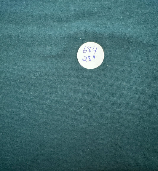 Remnant-BARGAIN Cotton/Lycra Jersey - "Forest Green" - 28"  #684