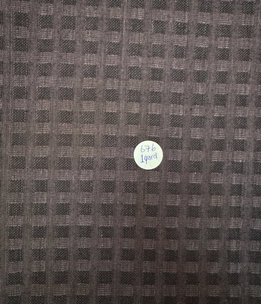 Remnant-Charcoal and Ash Mini Stripe - Yarn-Dyed Dobby Weave - 100% Cotton - 1 yard   #676