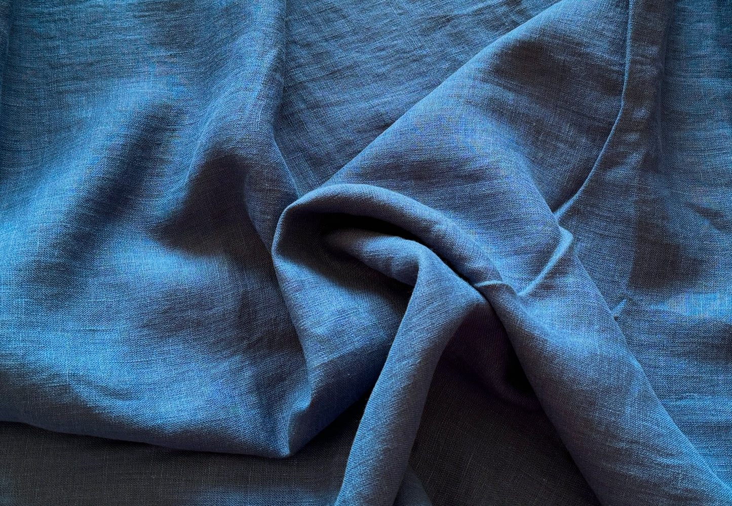100% Linen - Soft Wash Finish - 5.3oz - Moroccan Blue