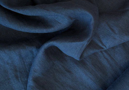 100% Linen - 5.5oz -  Japanese Indigo Blue