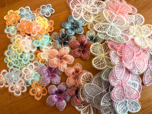 Embroidered Lace Appliqués - Three Styles - Lots of Colors!