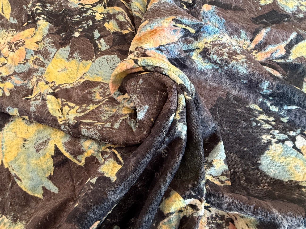 Cotton Blend Knit Velour - Cézanne