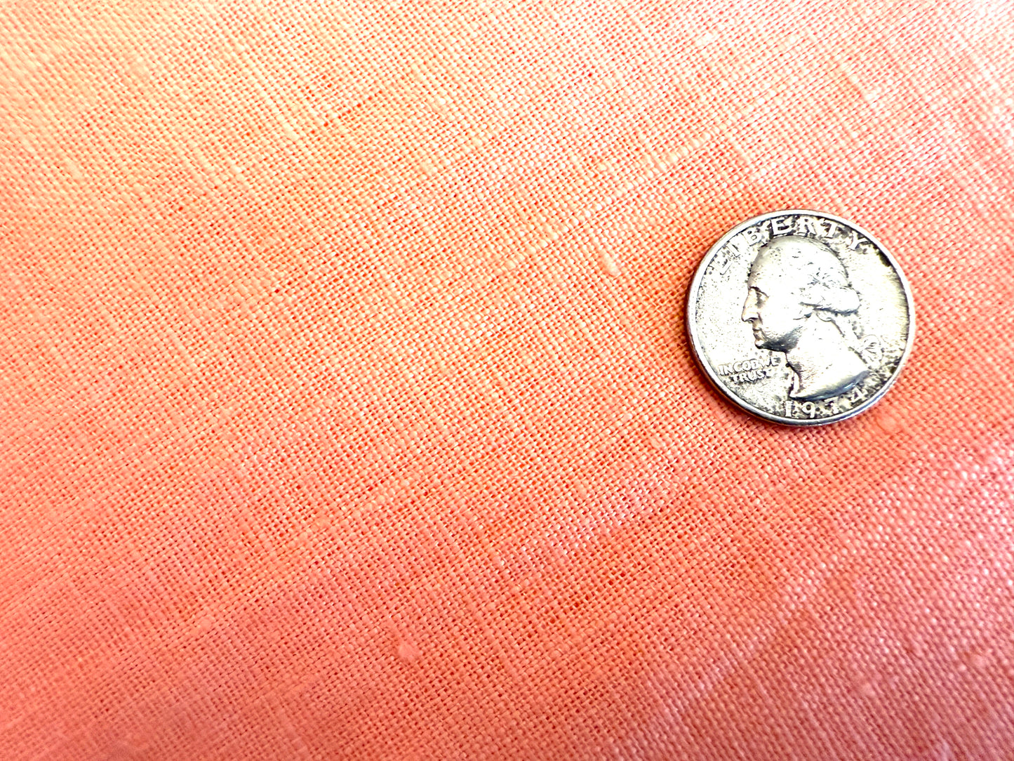 100% Linen - Soft Wash Finish - 5.3oz - Creamsicle