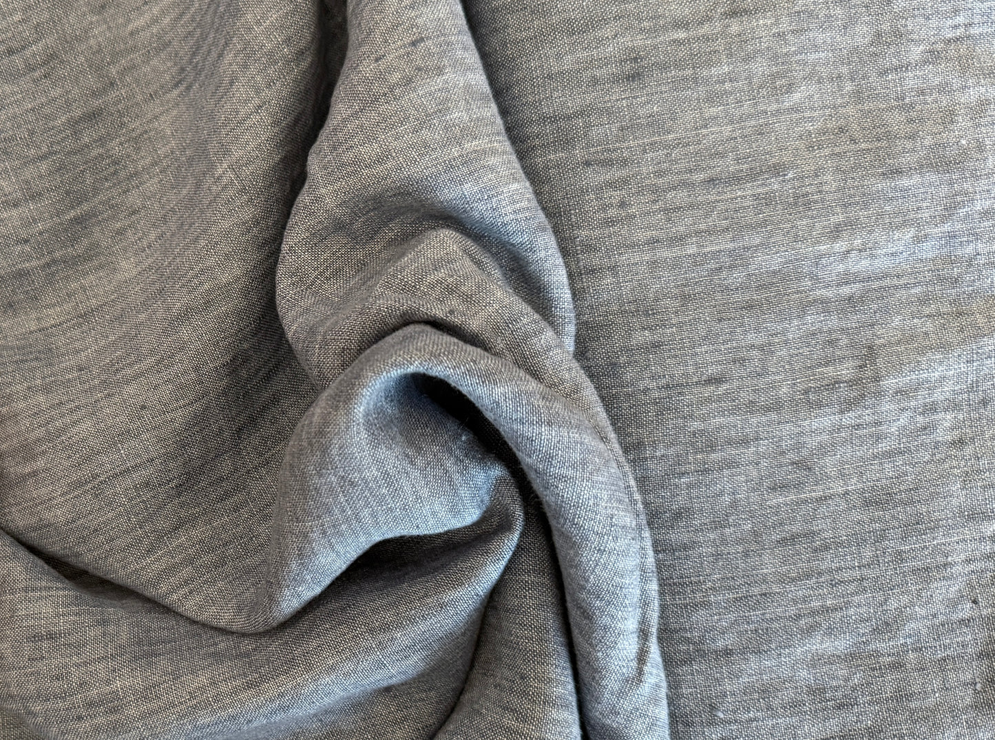 100% Linen - Soft Wash Finish - 5.3oz - Chambray Blue