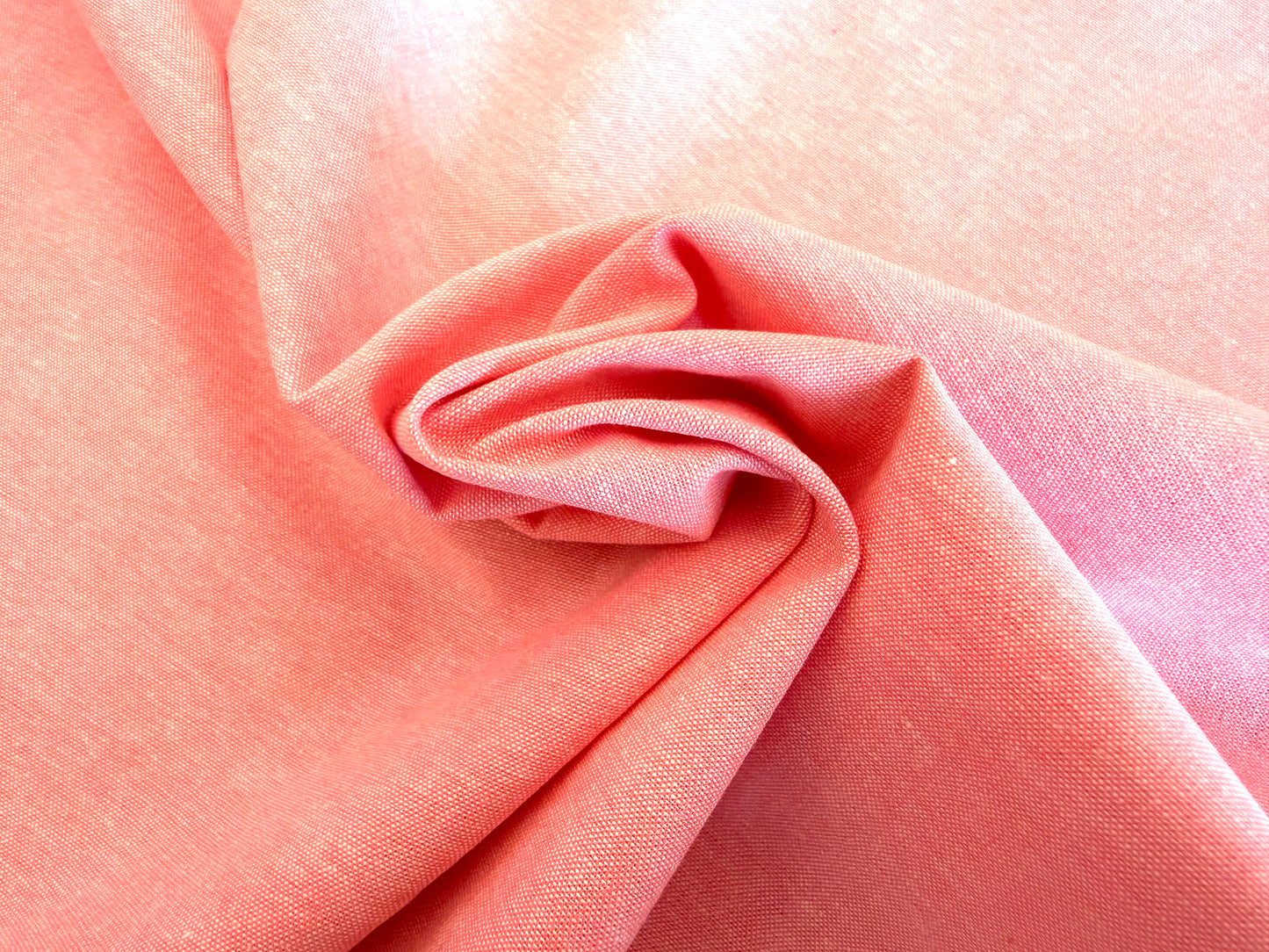 100% Cotton Oxford Shirting - Pink Grapefruit