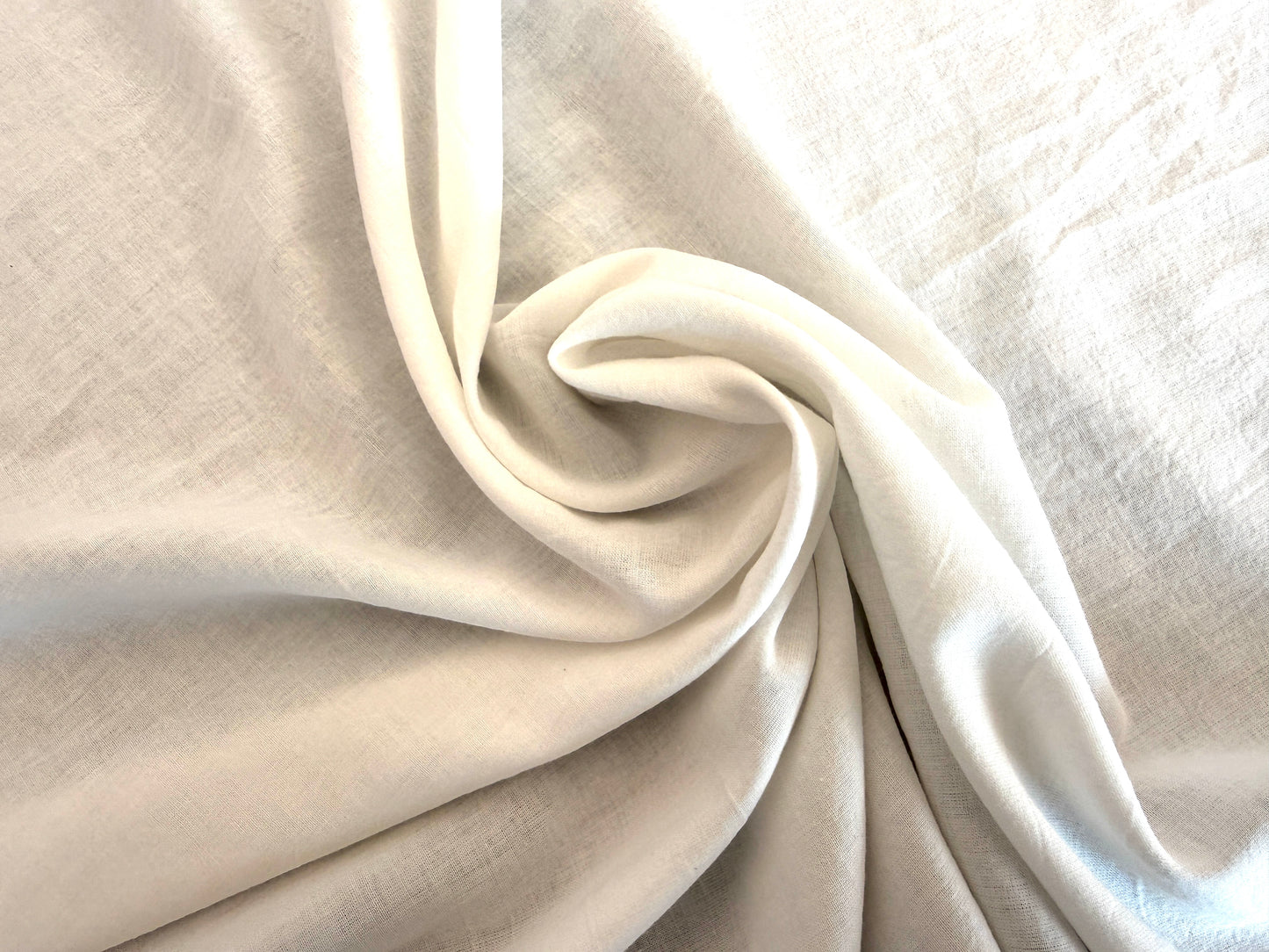 100% Cotton Sheer Lawn for Layering - Optic Whitwe