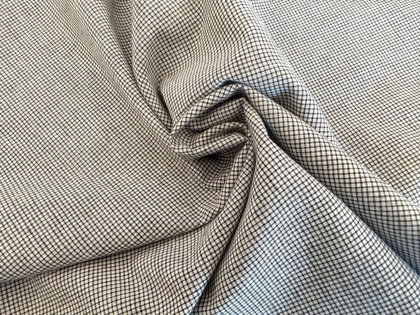 100% Cotton Lawn - Micro Black & White Check