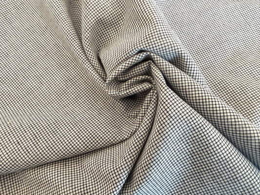 100% Cotton Lawn - Micro Black & White Check
