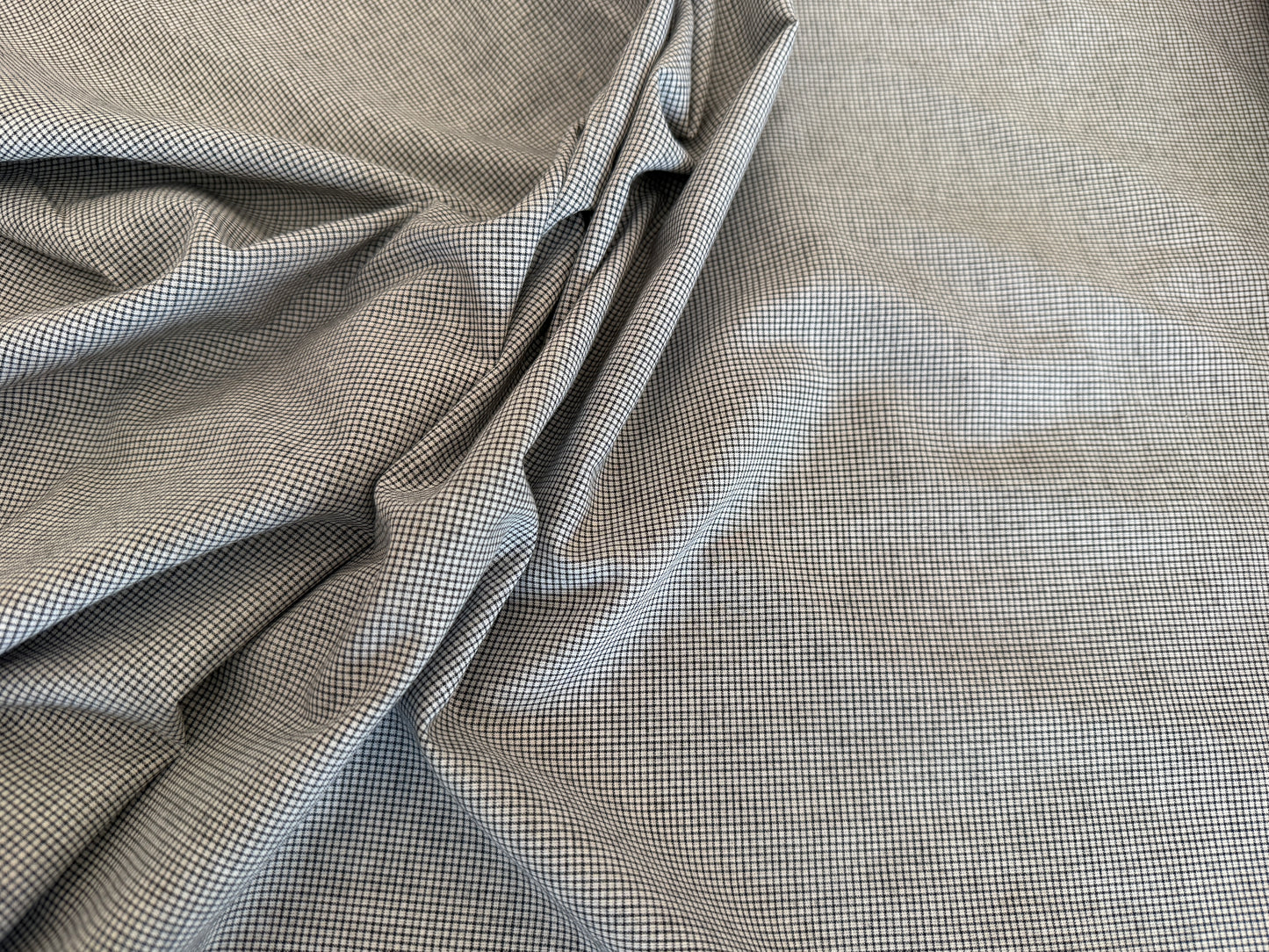 100% Cotton Lawn - Micro Black & White Check