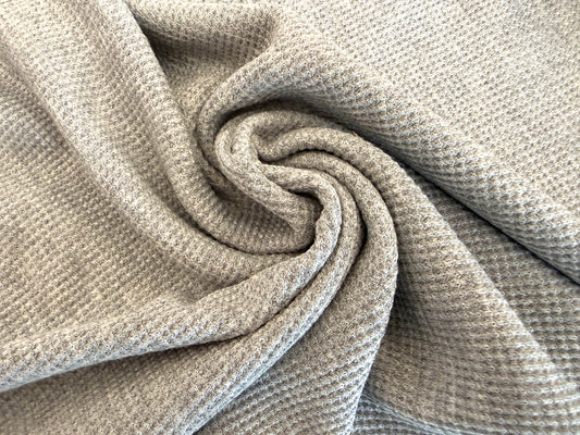 100% Cotton - Waffle Knit -  Heather Gray
