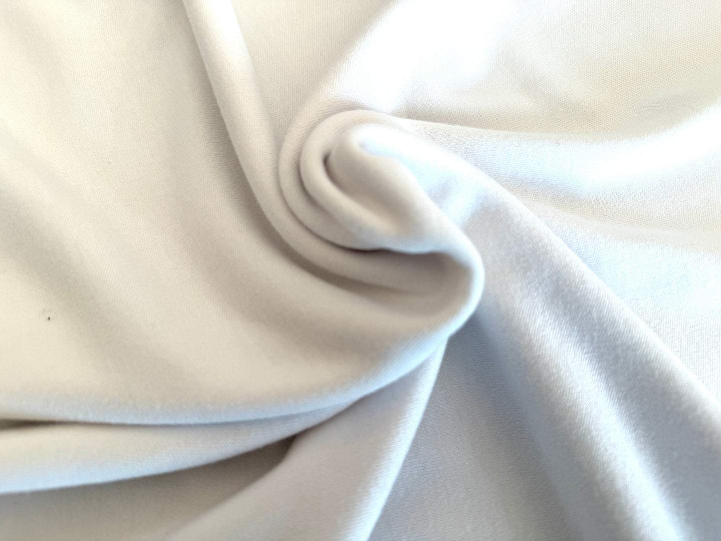 Organic Cotton/Hemp Interlock - Undyed, Dye-able - Pearl White