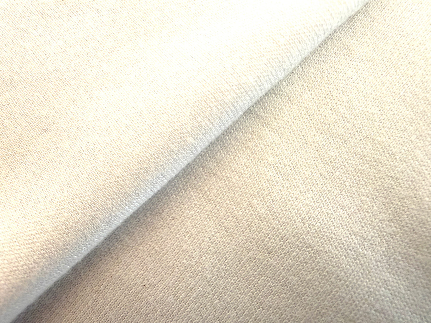 Organic Cotton/Hemp Interlock - Undyed, Dye-able - Pearl White