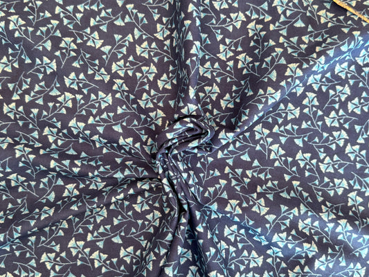 100% Cotton - Quilting Weight - Gingko Explosion - Navy