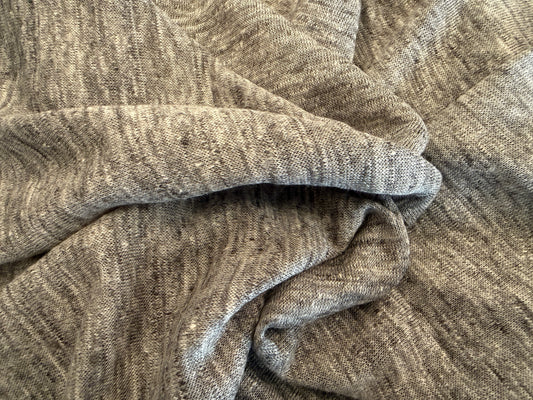 100% Linen Jersey Knit - Heather Gray