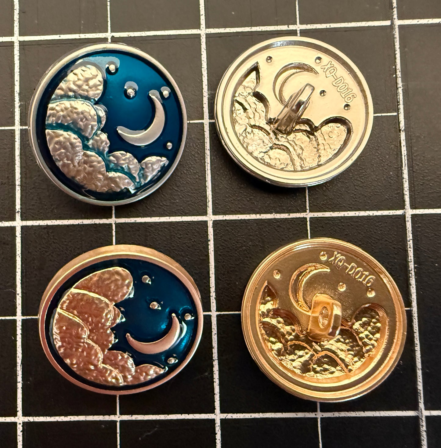 Starry Night Buttons - Silver or Gold