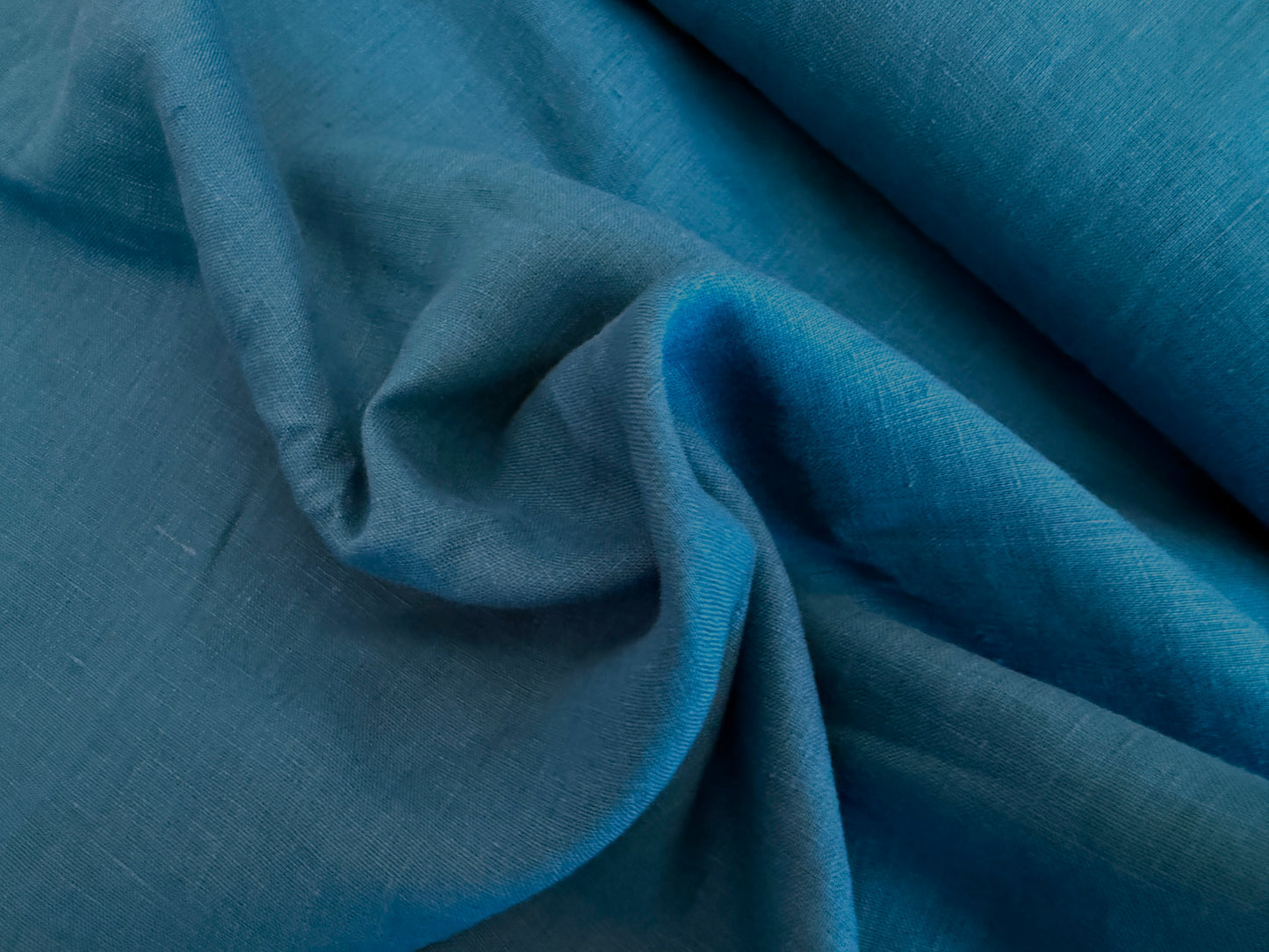 100% Linen - Soft Wash Finish - 5.5oz - Moroccan Blue