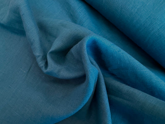 100% Linen - Soft Wash Finish - 5.5oz - Moroccan Blue