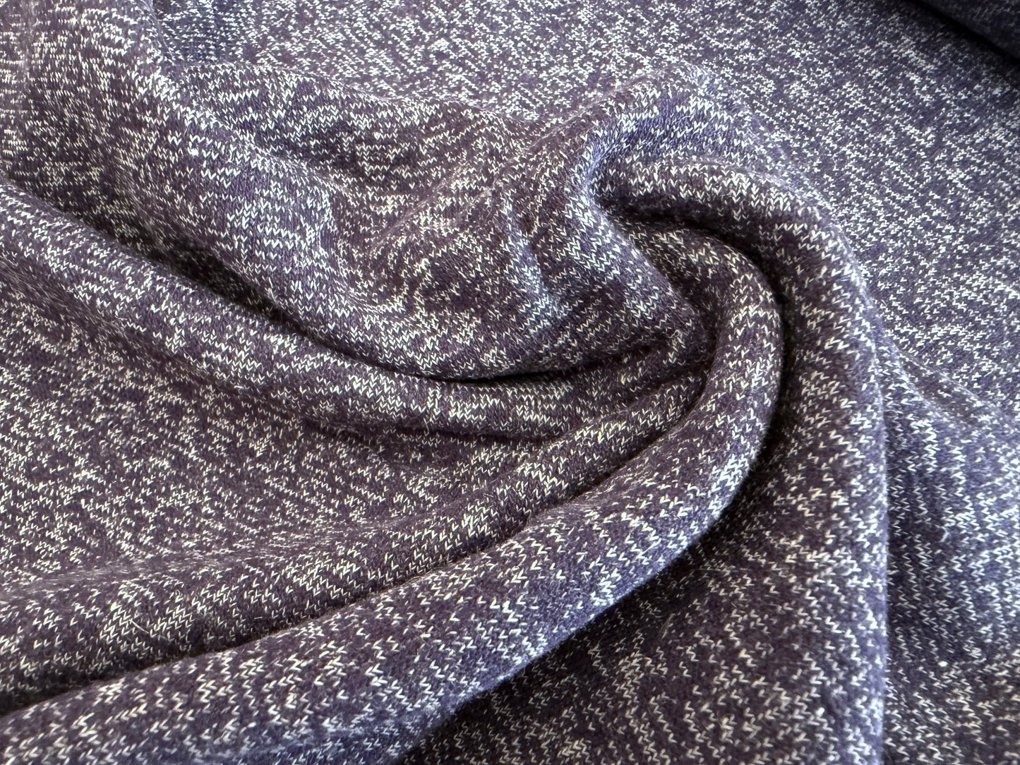 Organic Cotton/Hemp French Terry - Navy & Cream