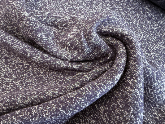Organic Cotton/Hemp French Terry - Navy & Cream