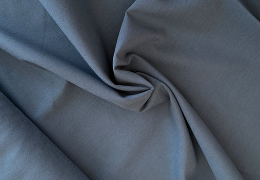 100% Organic Cotton Shirting - Slate Blue