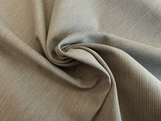 Sage Green & Tan -  Yarn-Dyed Dobby Weave - 100% Cotton