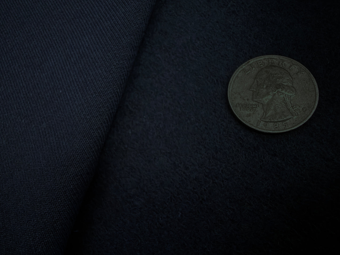 100% Cotton Sweatshirt Fleece -  Dark Navy