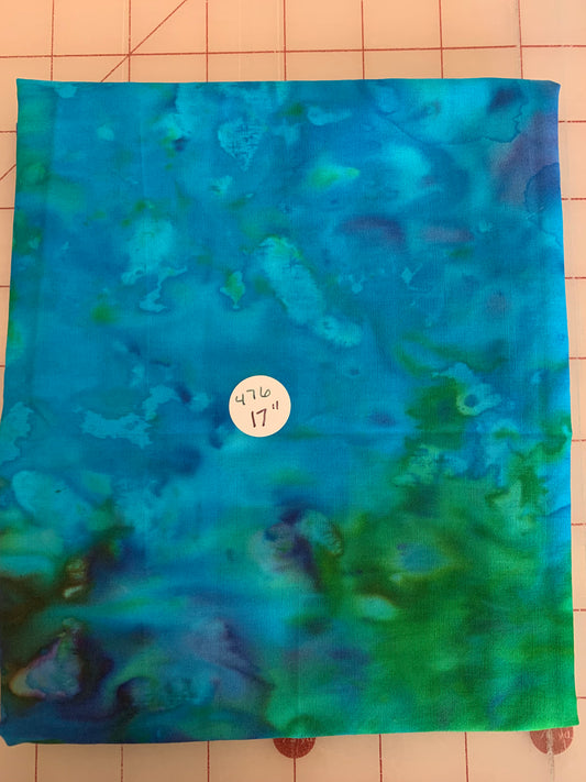 REMNANT Cotton Batik "Peacock Soup"  17" #476