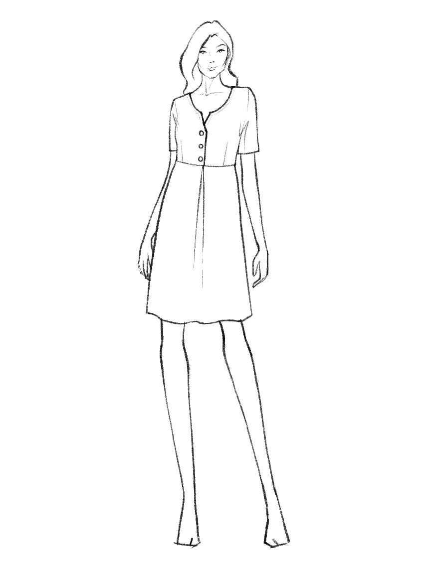 Monaco Dress - Hard Copy Pattern, Digital Download Pattern, Complete Kit